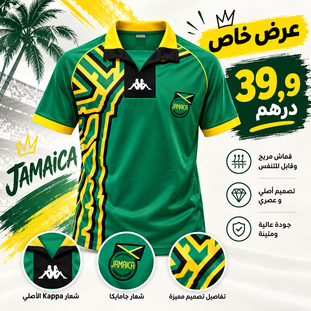 Jamaica Retro Football Jersey – Only 39.9 AED 🔥